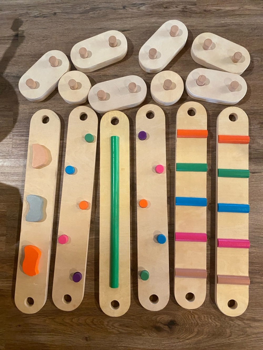 Interactive building Kids toy wood balance beam stepping monteessori